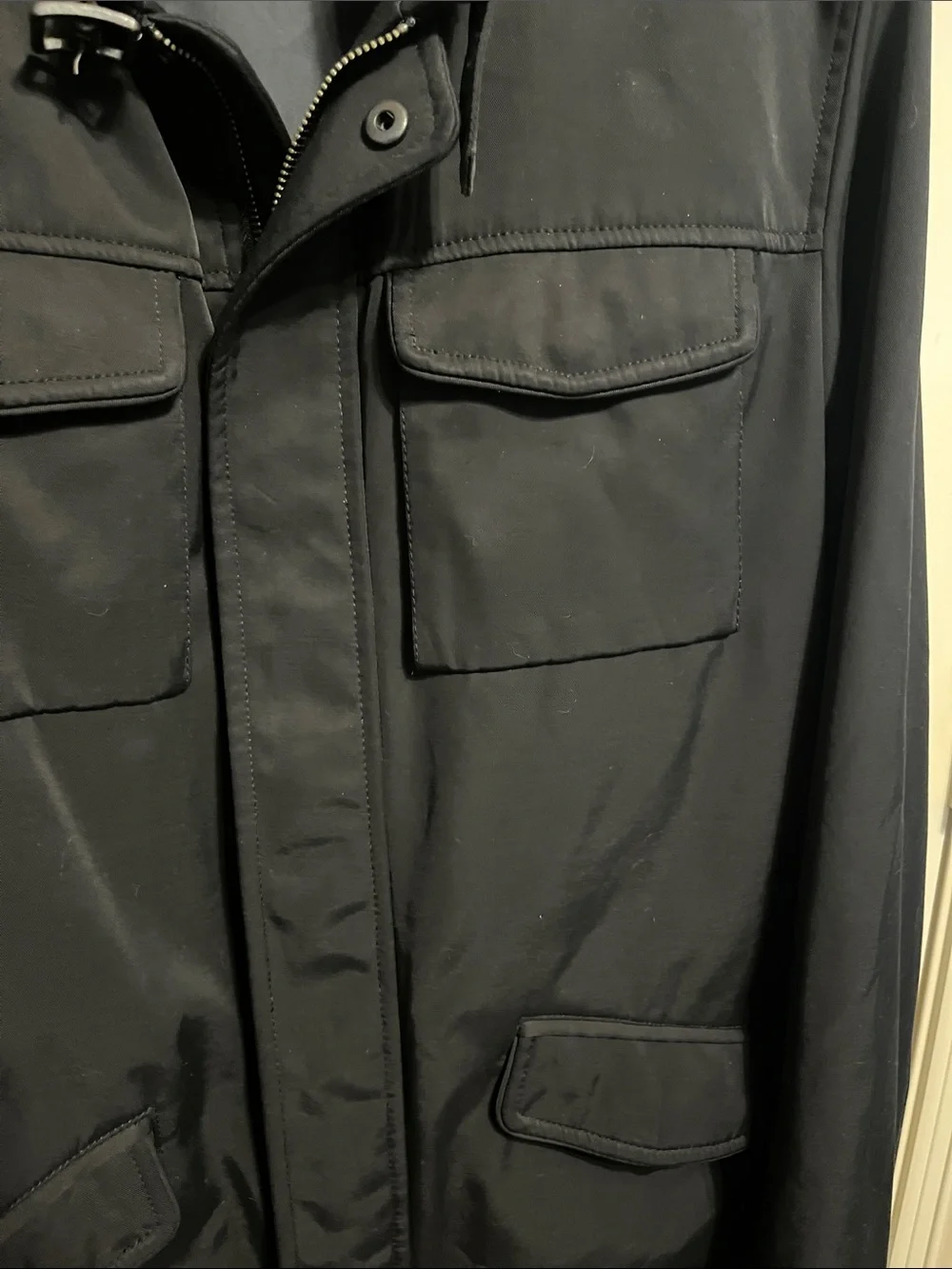 Banana Republic Black Military-Style Field Jacket